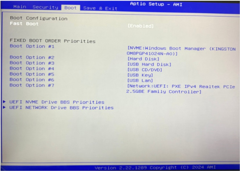 SetUp Check BIOS-Boot